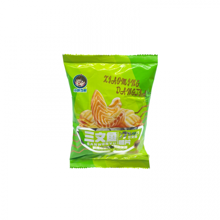 Чипсы Дандзя со вкусом лосося и водорослей нори, Китай, 10 г