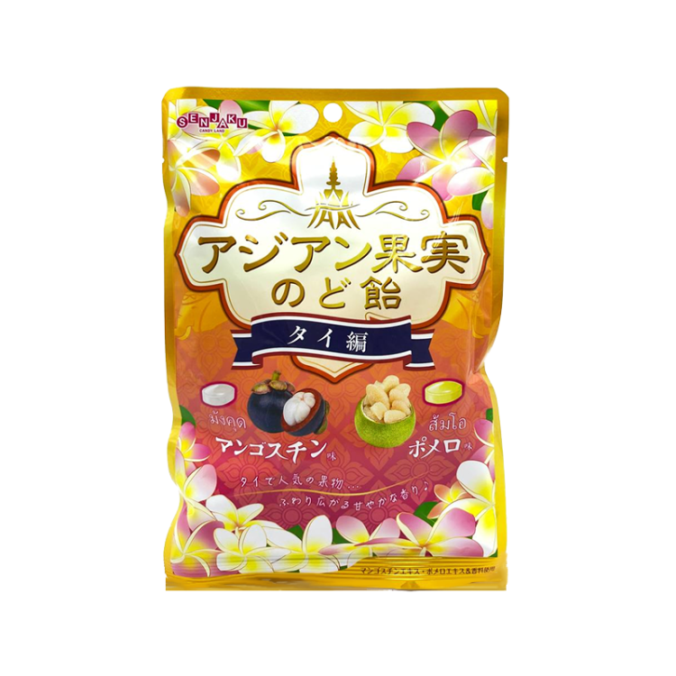 Леденцы "Фрукты Тайланда" (вкусы мангустина, помело), SENJAKU, 71 г