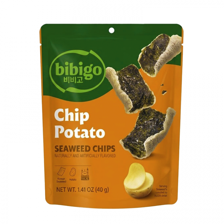 Чипсы из морских водорослей со вкусом картофеля BIBIGO, 40 г