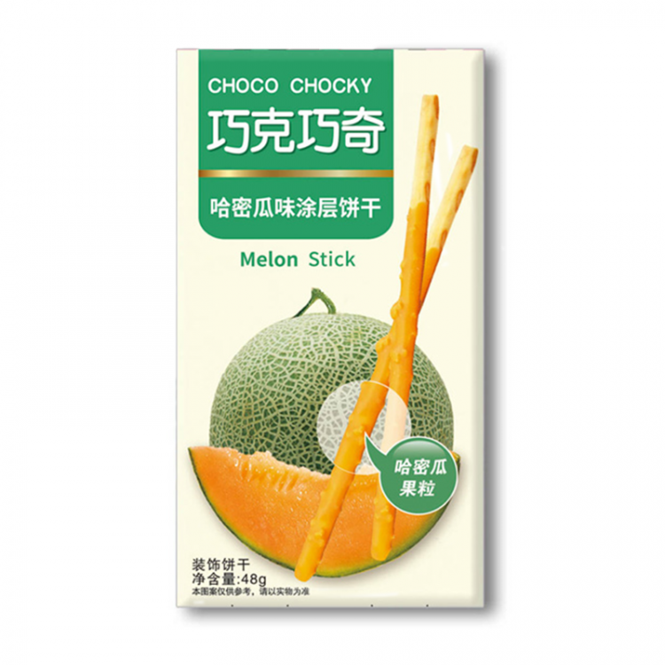 Палочки в глазури со вкусом Дыни QiaoKeQiaoQi, 48 г