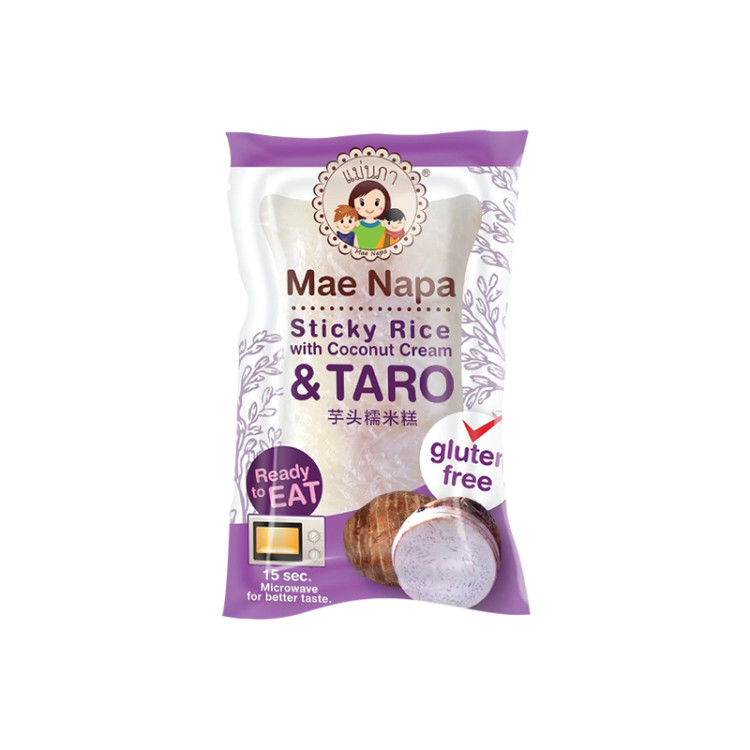 Паровой липкий рис по-тайски с кокосовым кремом и таро MAE NAPA, 80 г
