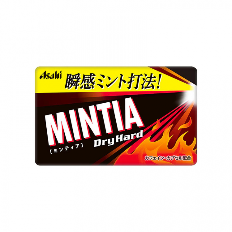 Конфеты мятные с кофеином MINTIA "DRY HARD ", 50 шт., 7 г, ASAHI, Япония
