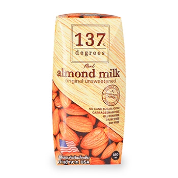 Миндальное молоко без сахара 137 Degrees, 180 мл