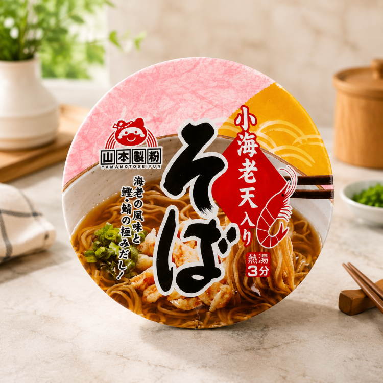 Лапша "Yamamoto Seifun"  Соба с тэмпура из креветки, 77 г