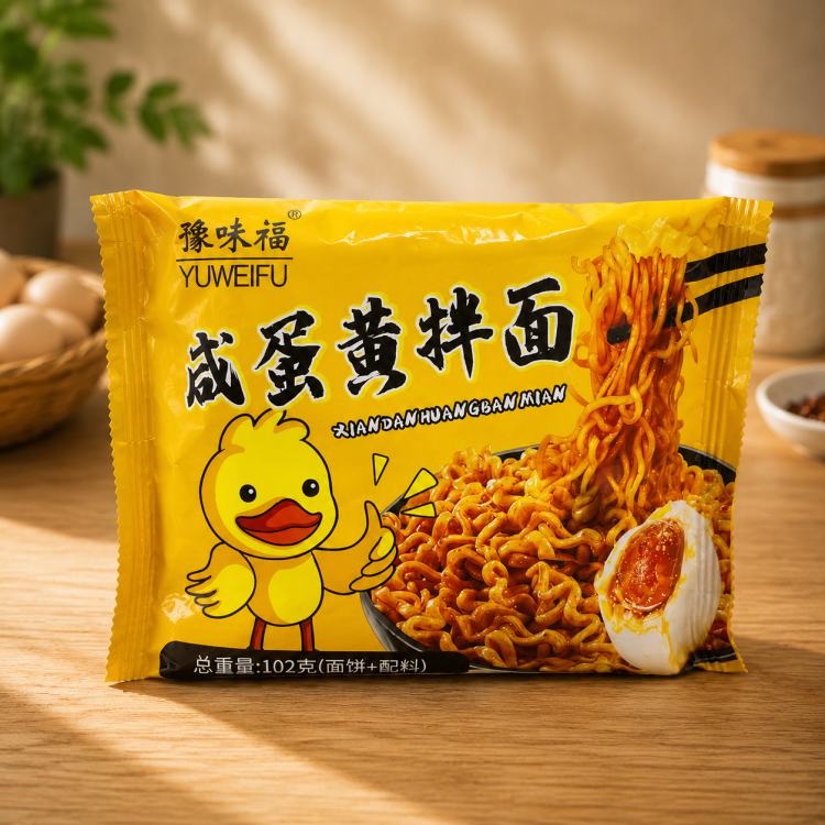 Жареная лапша б/п со вкусом маринованных яиц Yu Wei Fu, Китай, 102 г