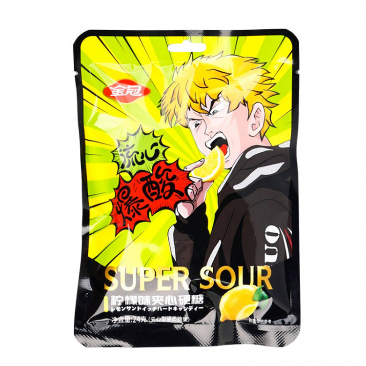 Конфеты фруктовые супер кислые Лимон, 24 гр