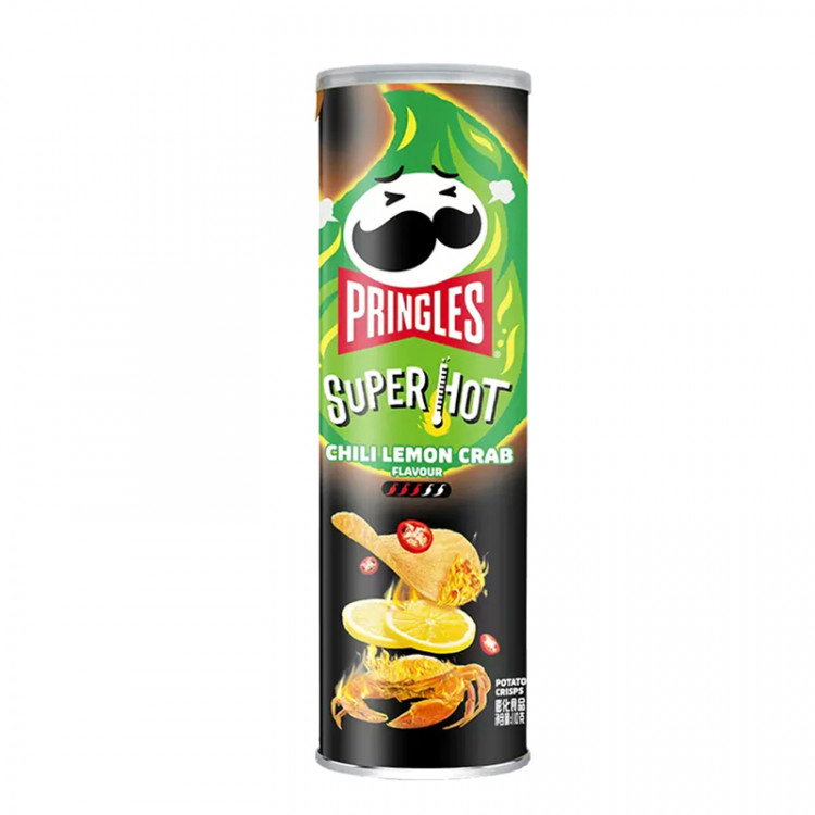 Чипсы Pringles со вкусом лимона и краба острые, 110 г