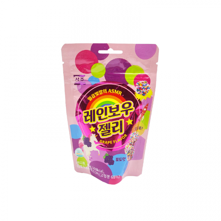 Мармелад в посыпке со вкусом винограда "Rainbow Jelly", 46 г