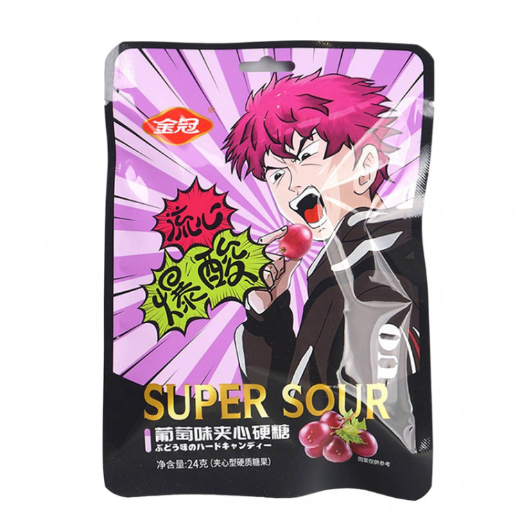 Конфеты фруктовые супер кислые Виноград, 24 г