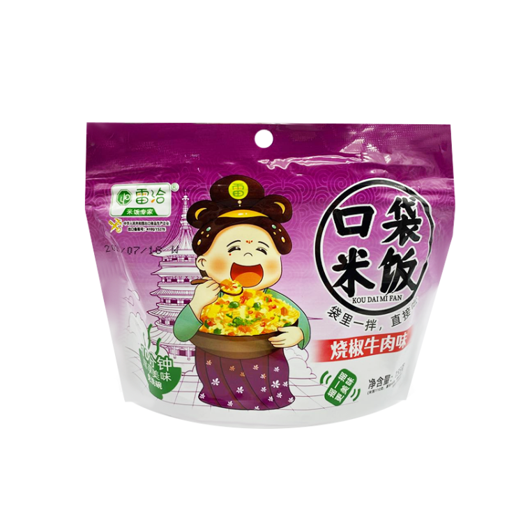 Рис быстрого приготовления со вкусом говядины с перцем Kouda Mifan, Китай, 155 г