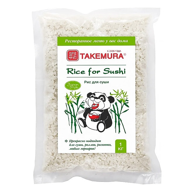 Рис для суши Панда Takemura 1с, 1 кг
