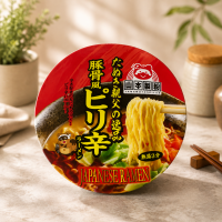 Лапша "Yamamoto Seifun"  Рамэн на свином бульоне, острый, с красным перцем и чесноком, 91 г
