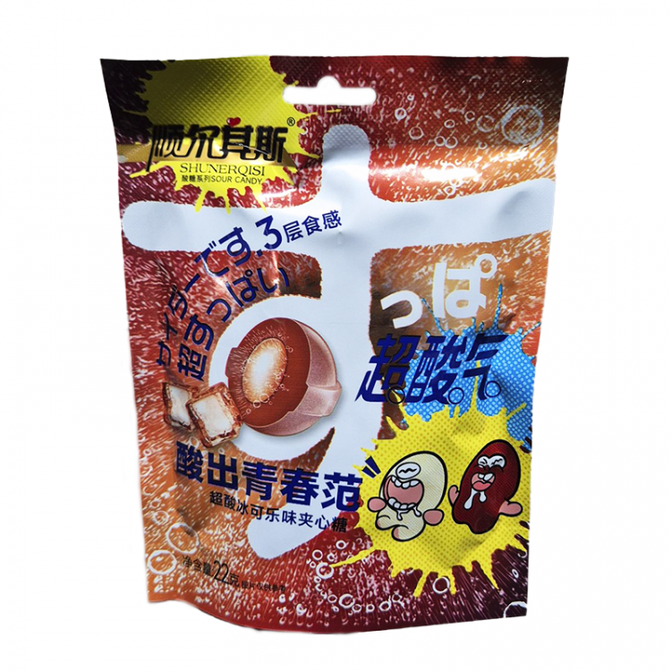 Карамель кислая Shunlong кола шипучка, 22 г