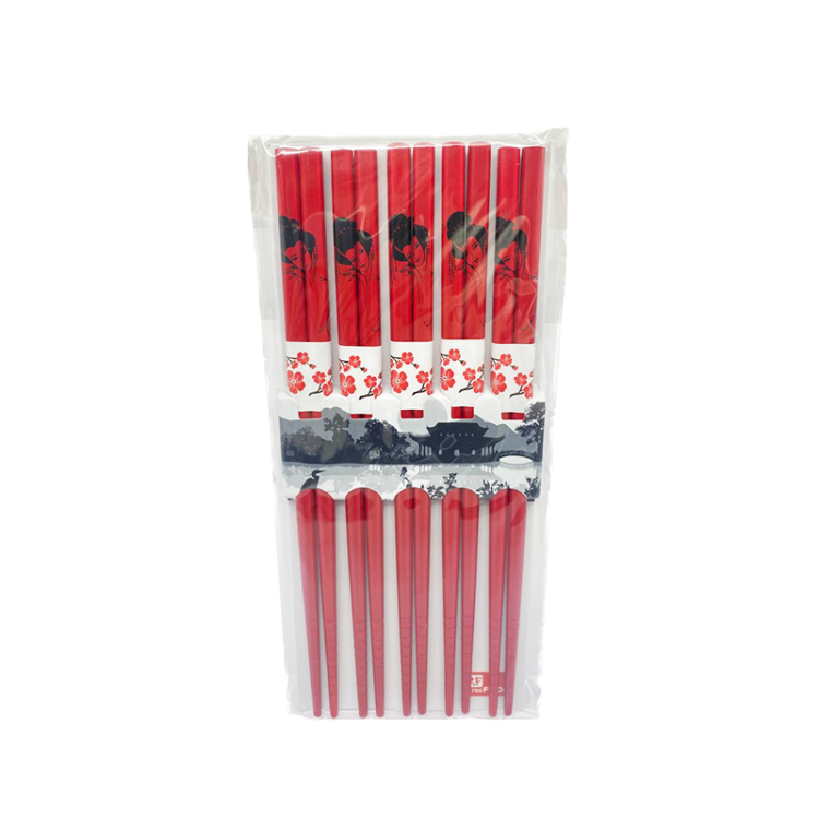 Палочки бамбуковые КРАСНЫЕ Премиум, 5  пар