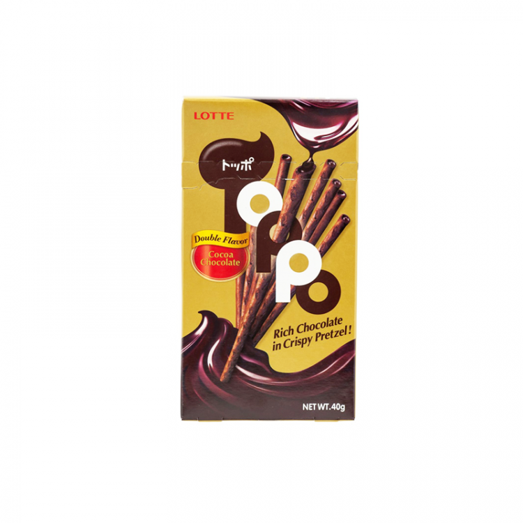 Палочки бисквитные ТОППО с какао начинкой, 40 г