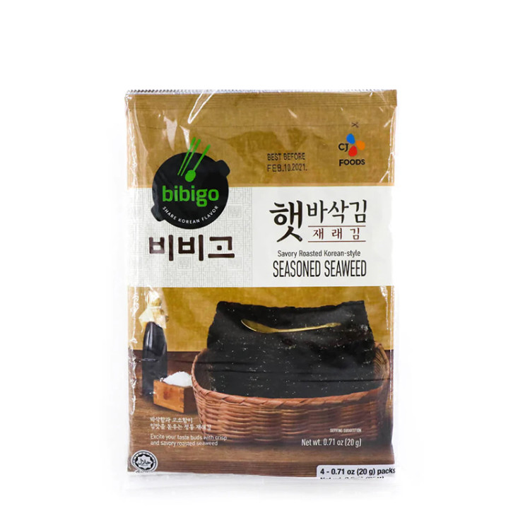 Водоросли нори обжаренные Кимпаб Wrap&Roll CJ Bibigo, 22 г