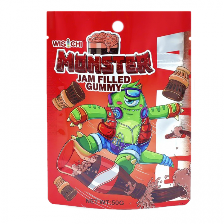 Конфеты жевательные Monster со вкусом колы Wischi, 50 г