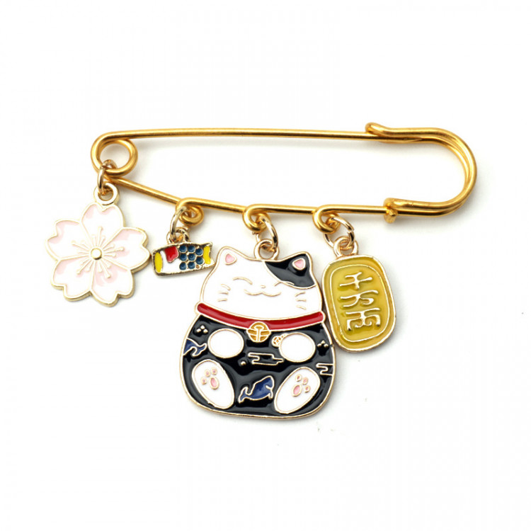 Брошь-булавка Котик в асс.