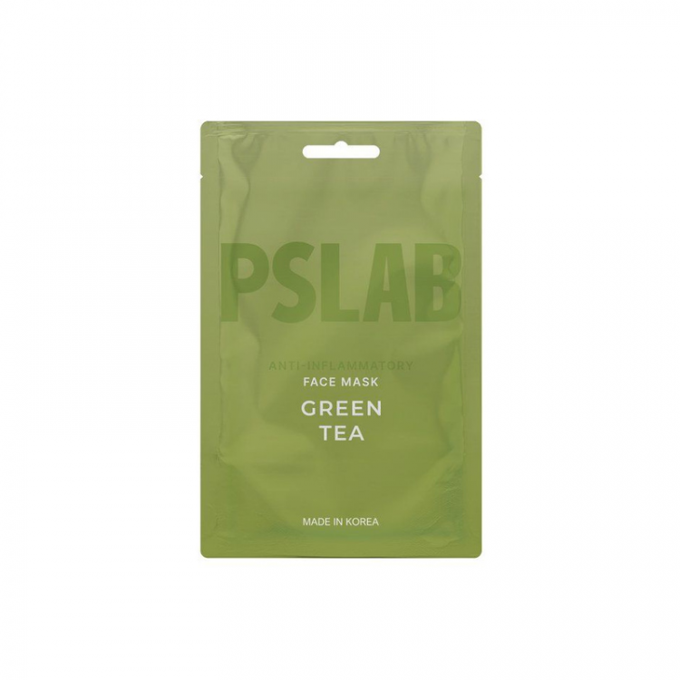 Противовоспалительная тканевая маска для лица GREEN TEA PSLAB, 23 мл