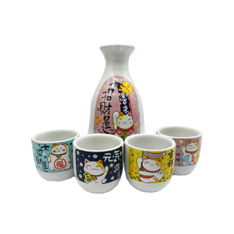 Керамический набор для саке KONEKO, 5 предметов