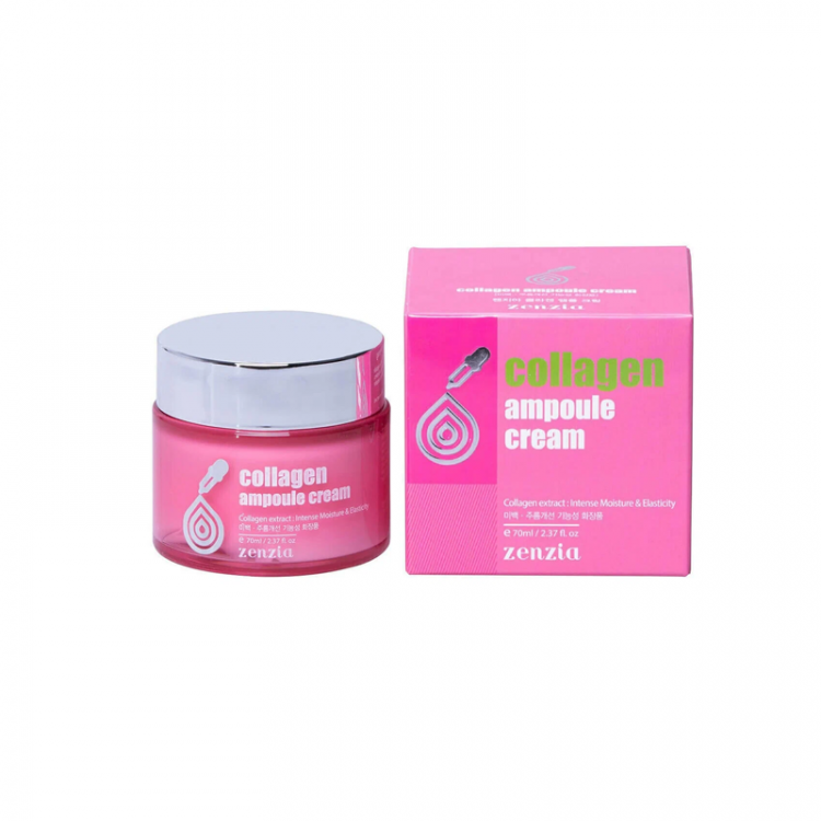 Крем для лица ампульный с коллагеном ZENZIA, 70 мл