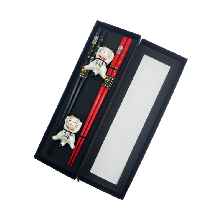 Палочки для еды керамические 2 пары с хасиоки, Энги-Моно