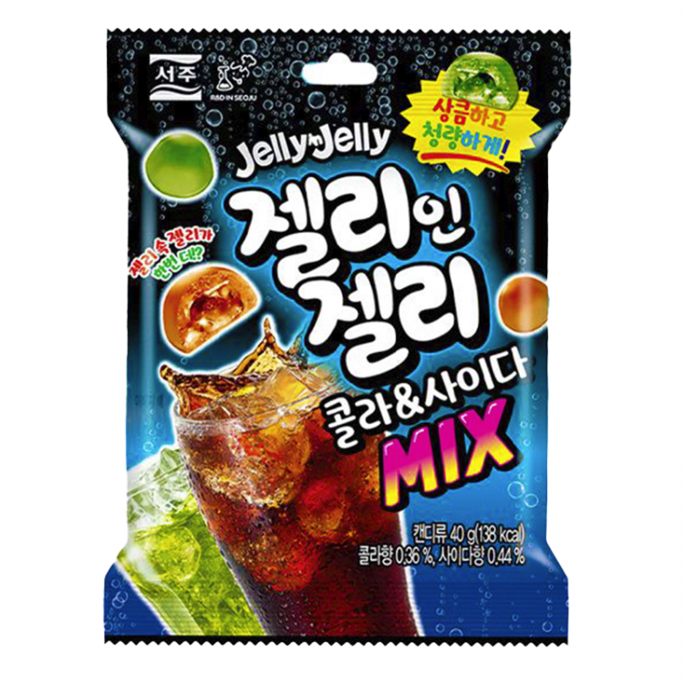 Мармелад в мармеладе со вкусом колы и содовой SEOJU, 40 г