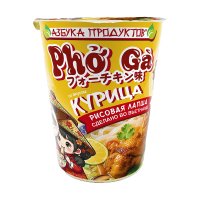 Лапша АЗБУКА ПРОДУКТОВ рисовая б\п курица, 61 г