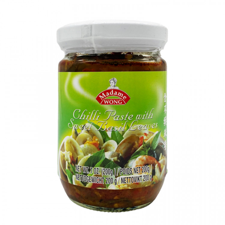 Паста чили с листьями сладкого базилика MADAME WONG, 200 гр