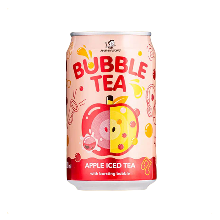 Напиток б/а Bubble чай "Madam Hong" со вкусом яблока, 320 мл