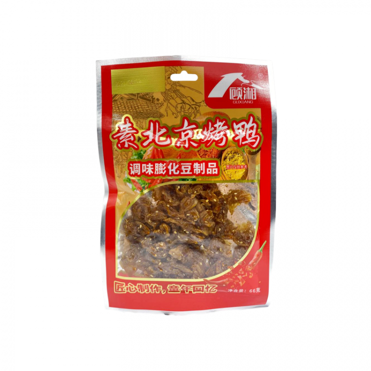 Снек пшенично-соевый острый GuXiang со вкусом утки по-Пекински, 66 гр