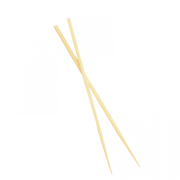 Палочки для еды березовые в бумажной упаковке 22 см, 1 пара