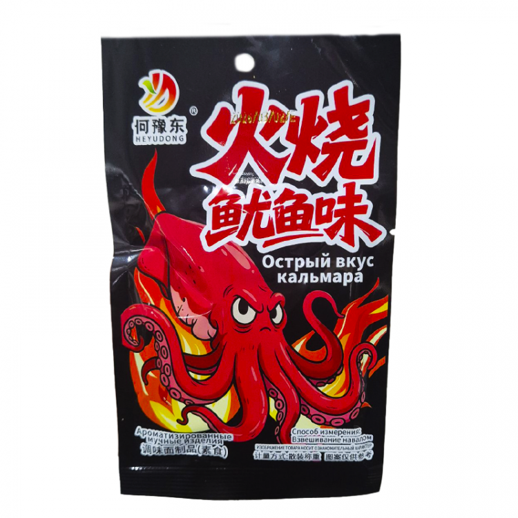 Снек соевый со вкусом острого кальмара Heyudong