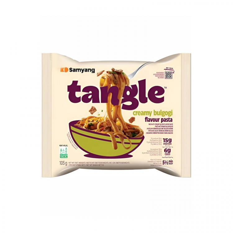 Лапша б/п со сливочным соусом Бульгоги Tangle Samyang, (м/у) 105 г