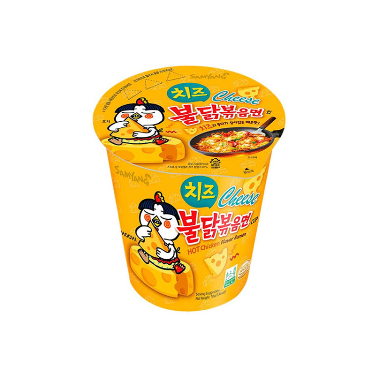 Лапша б/п Хот Чикен Чиз, острая курица с сыром Samyang, 70 г