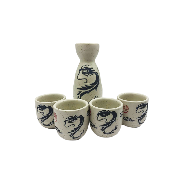 Керамический набор для саке DRAGON, 5 предметов