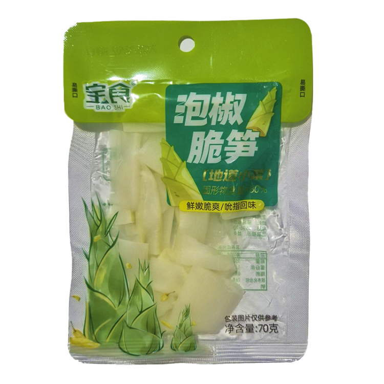 Побеги бамбука маринованные с чили Baoshi, 70 г