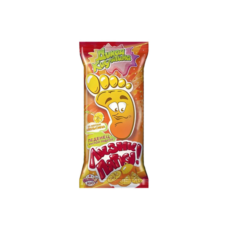 Леденец с кислой пудрой Лизни пятку, 10 г