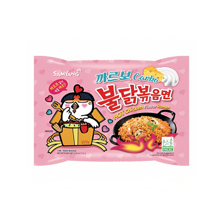 Лапша б\п Samyang курица-карбонара острая, 130 г