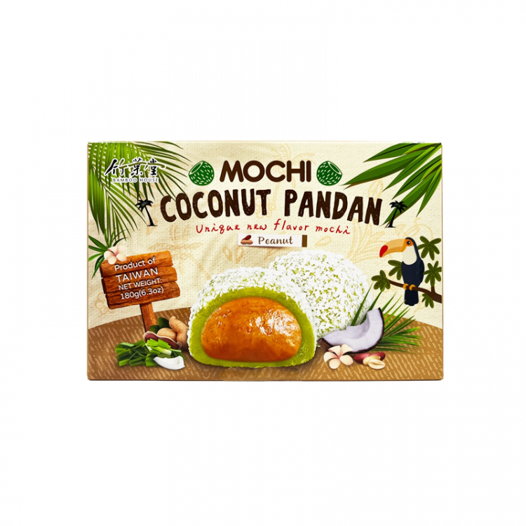 Моти пирожные кокос и пандан "Пандан" с арахисом Bamboo House, 180 г