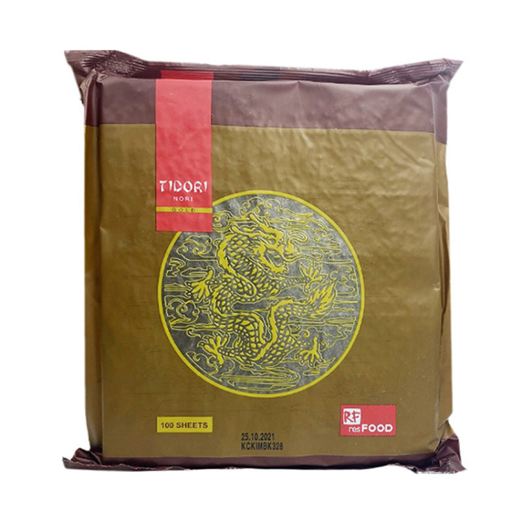 Водоросли Nori Gold сушеные Tidori, 100 листов