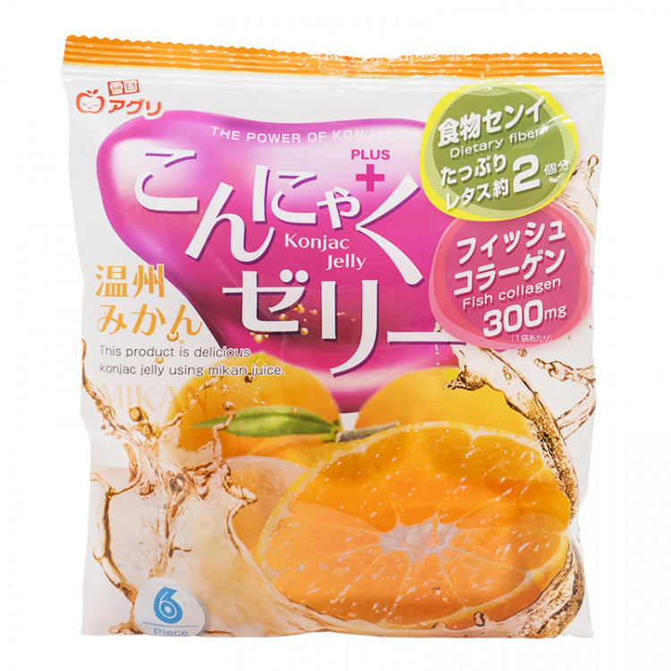 Желе из конняку со вкусом мандарина "Yukiguni Aguri", 96 гр