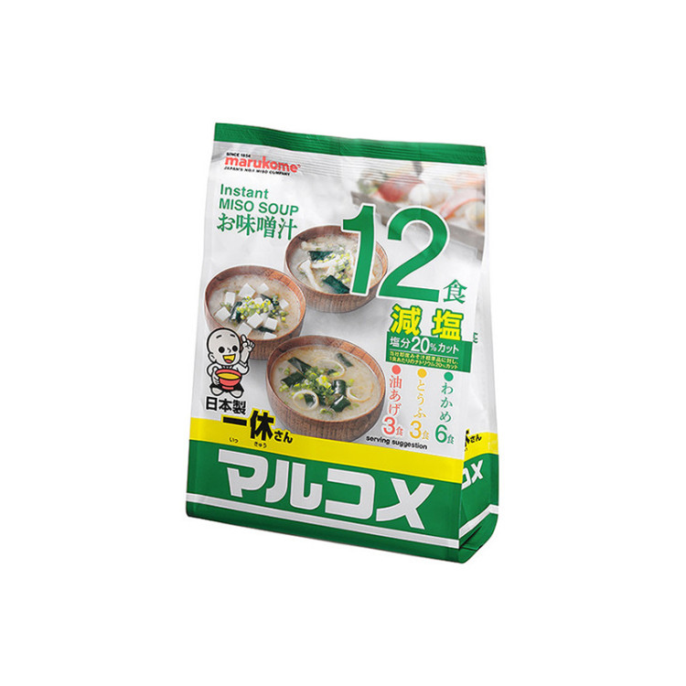 Мисо-суп ассорти «Марукомэ», 12 порций (с пониженным содержанием соли) , 210 гр, Япония