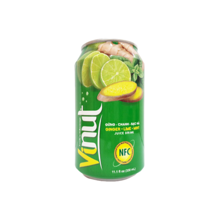 Сокосодержащий напиток Vinut 30%, мята, лайм, имбирь, 330 мл
