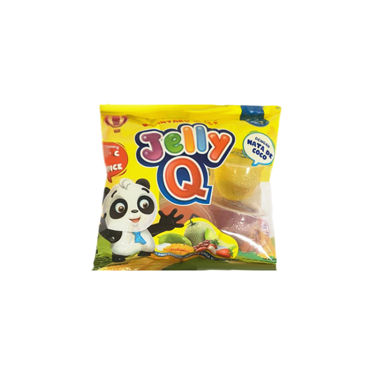 Желе фруктовое ассорти JELLY Q (вкусы личи, манго, дыня, клубника, виноград) ТМ "Donald", 75 гр.