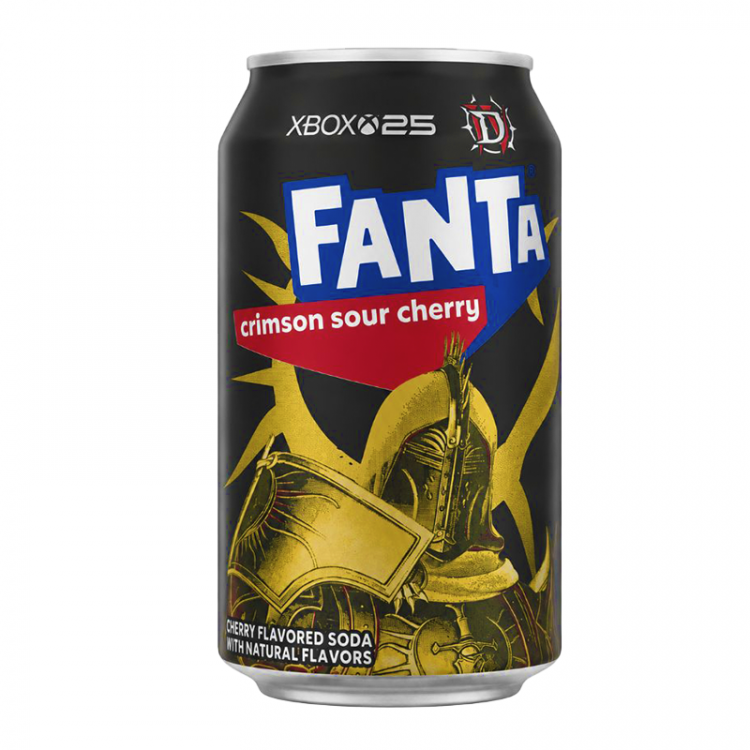 Напиток газированный Fanta со вкусом малины и кислой вишни, 355 мл