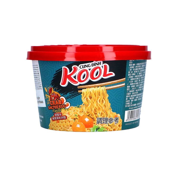 Лапша б\п Kool Соленое яйцо с крабом, чашка 92 гр