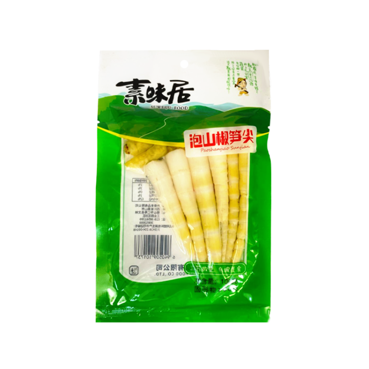 Маринованные  бамбуковые побеги с перцем Suweiju 100г