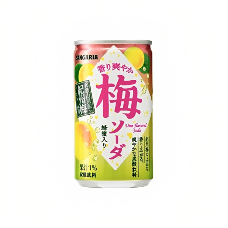 Напиток газированный Сангария со вкусом сливы, 190 мл, Япония
