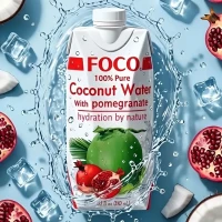 Кокосовая вода Foco 100% с соком граната 330 мл